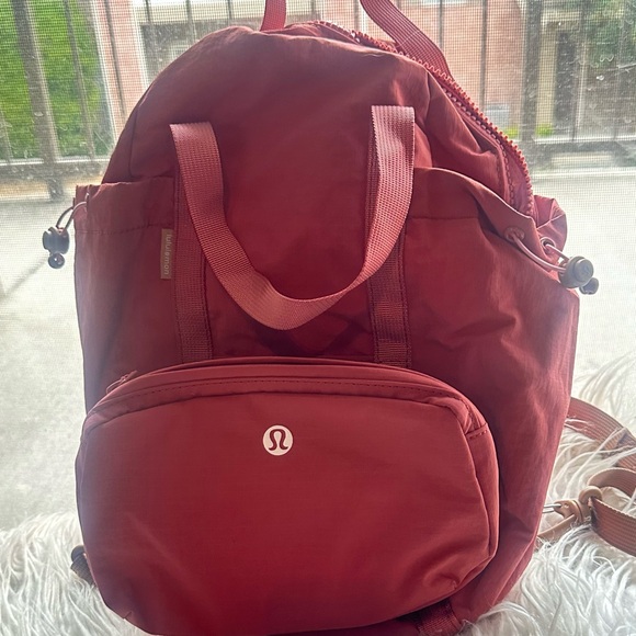 Lululemon Athletica Deep Red Women's Backpack - Picture 1 of 9